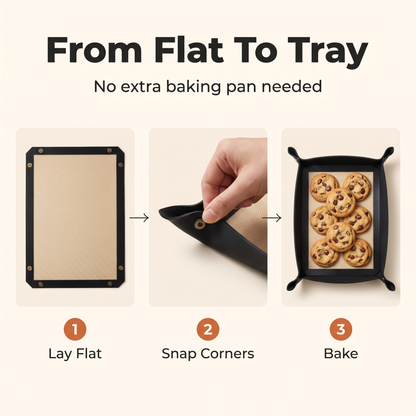Leakproof Baking Mat That Snaps Into a Tray